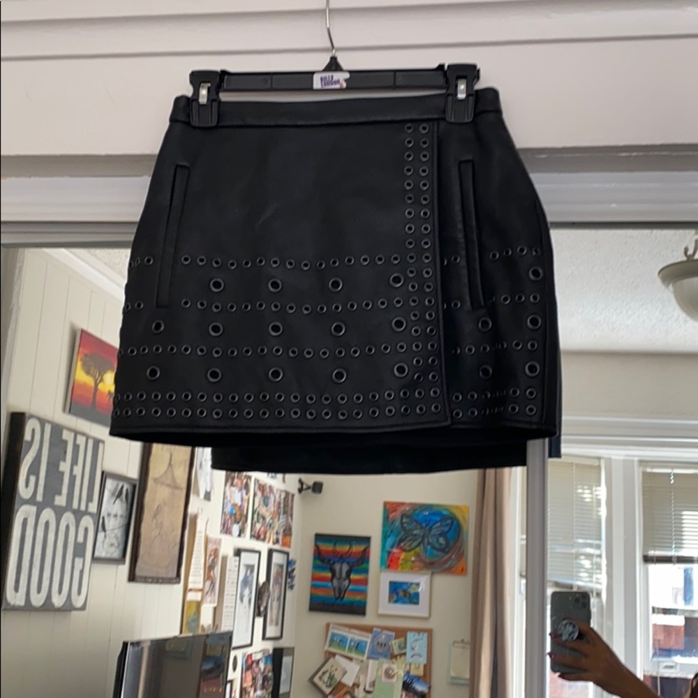 BCBGMaxazria Studded Mini Skirt